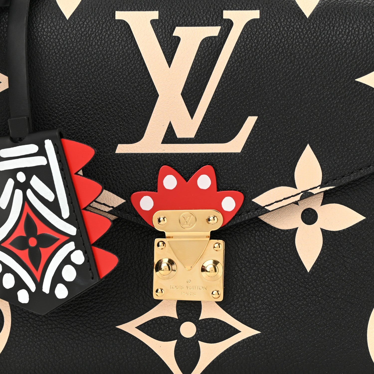 Louis Vuitton Empreinte Monogram Giant Crafty Pochette Metis Black Creme 8 of 10