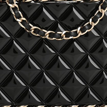 Chanel Plexiglass Quilted Chain Around Minaudiere Clutch Black 8 of 12