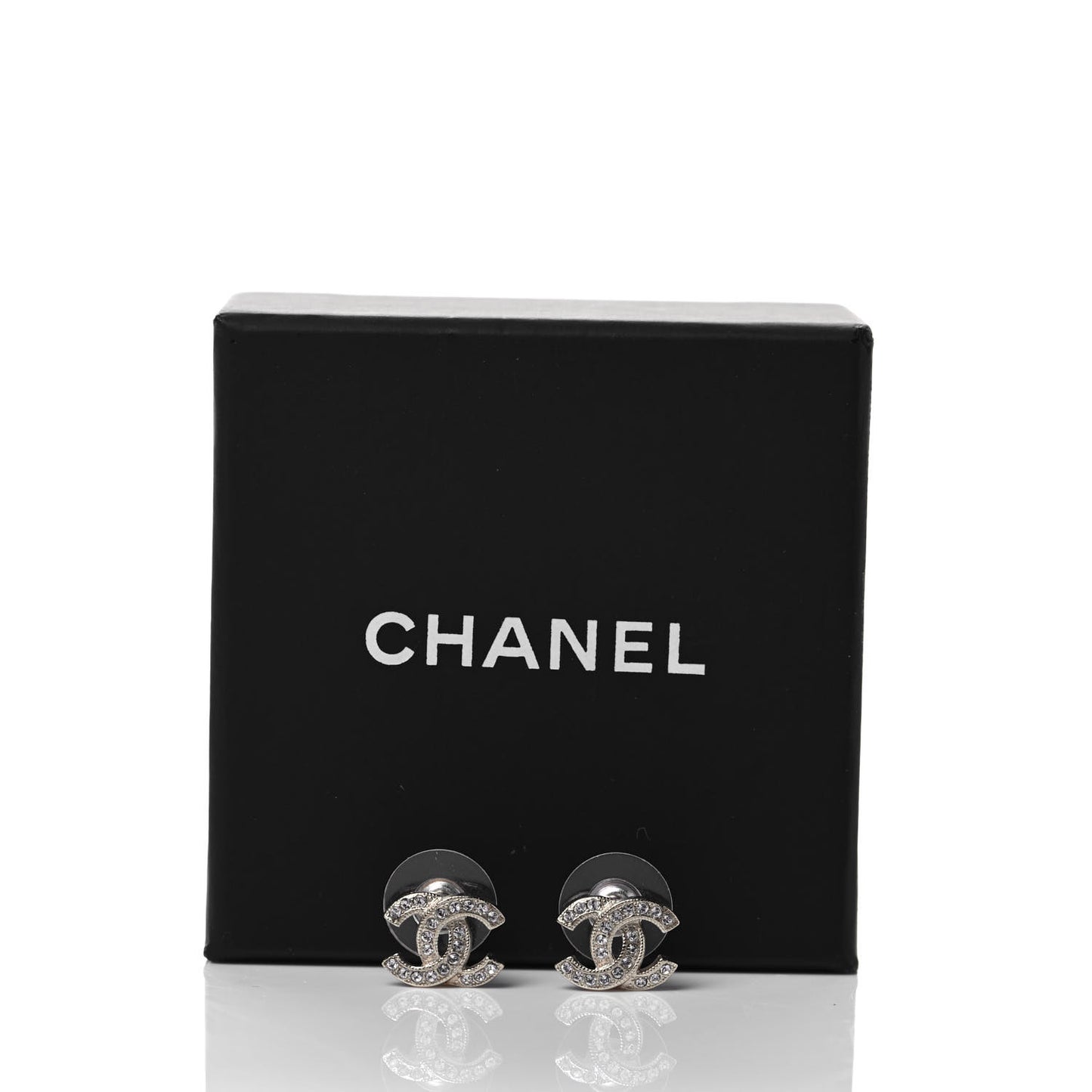 Crystal CC Earrings Light Gold
