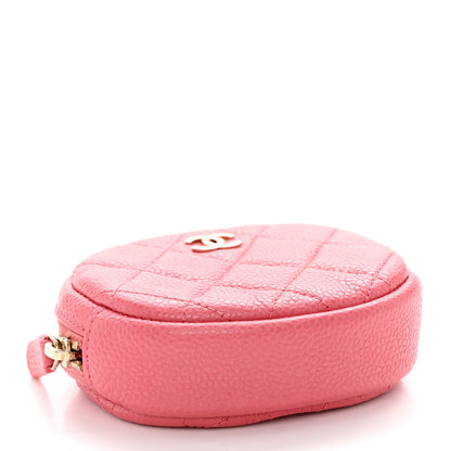Chanel Caviar Quilted Zip Around Classic Coin Purse Pink 4 of 7