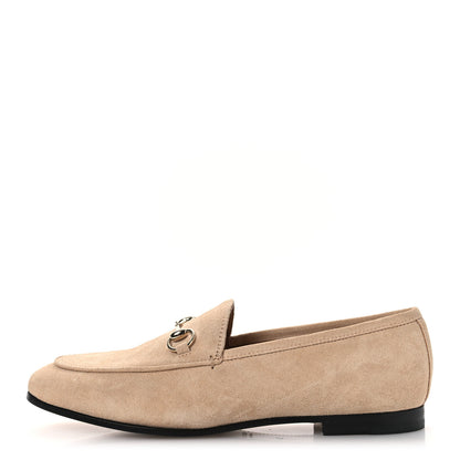 Gucci Suede Horsebit Womens Jordaan Loafers 38 Pink Sand 1 of 11