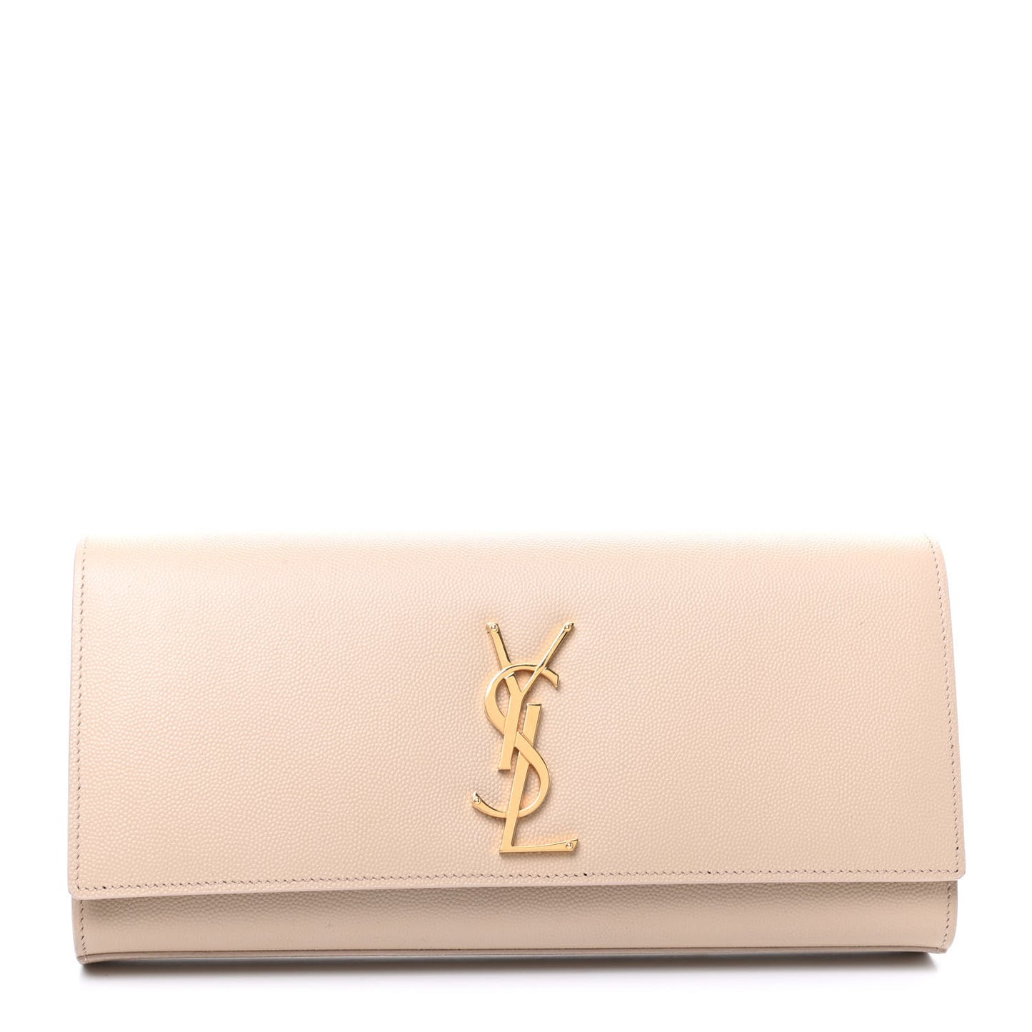 Grain De Poudre Classic Monogram Cassandre Clutch Nude