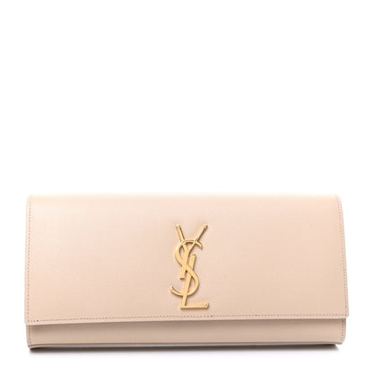 Saint Laurent Grain De Poudre Classic Monogram Cassandre Clutch Nude 1 of 8