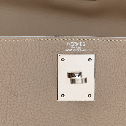 Hermes Taurillon Clemence Kelly Retourne 28 Gris Tourterelle 23 of 43