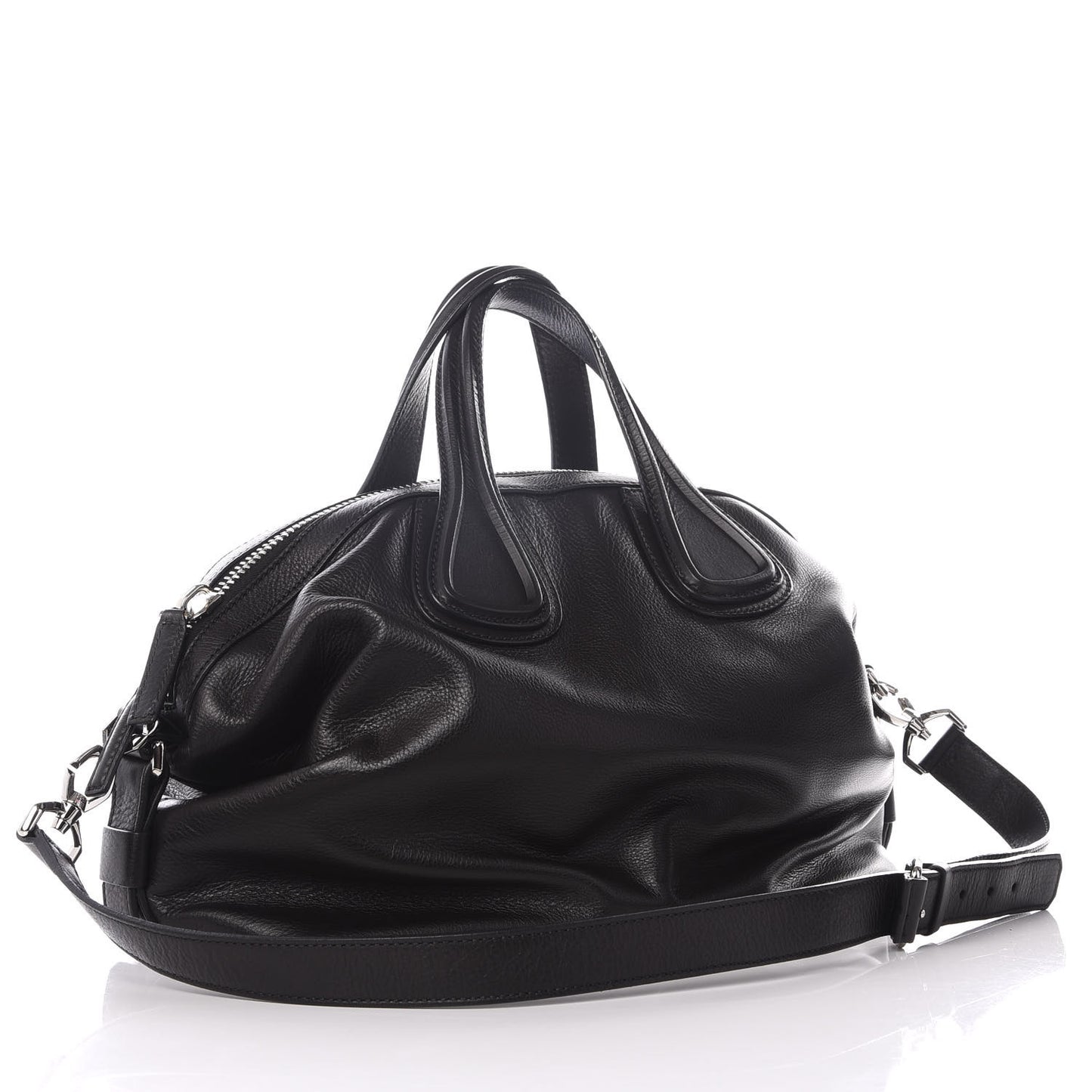 Waxy Grained Calfskin Medium Nightingale Black