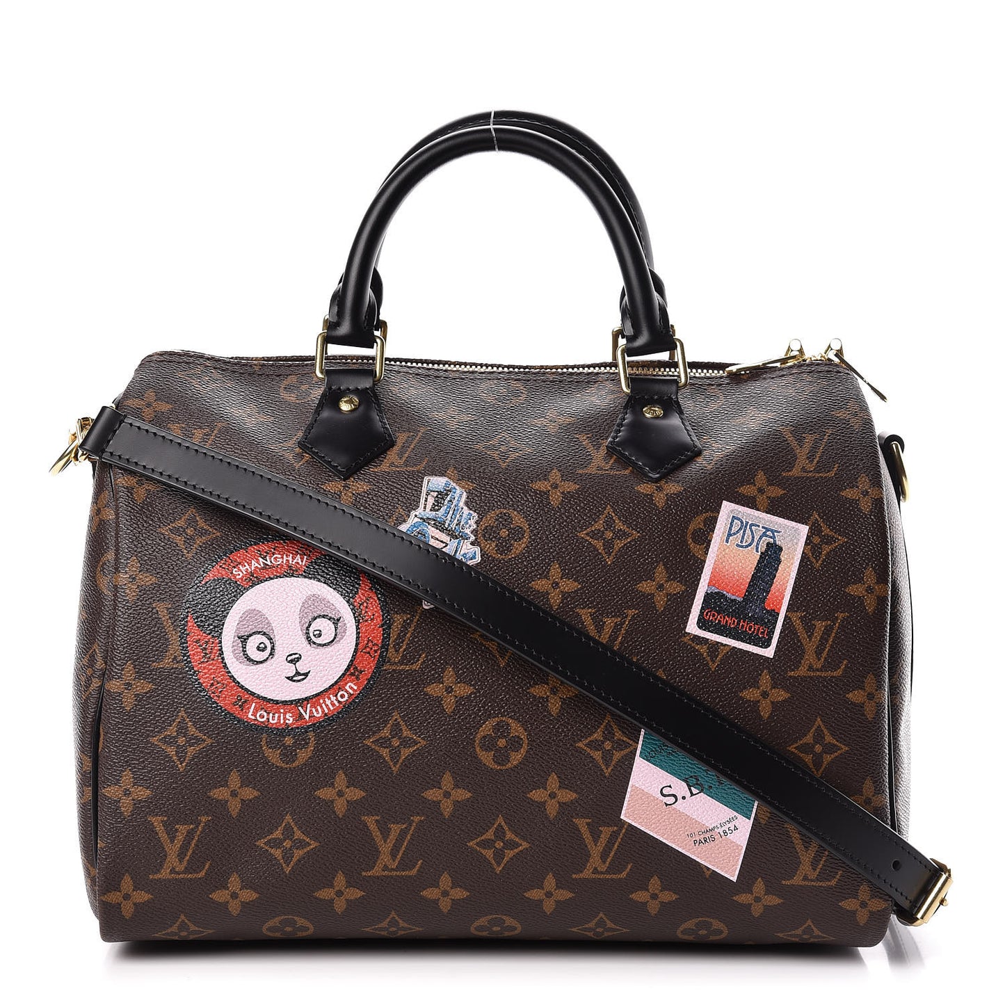 Monogram My World Tour Speedy Bandouliere 30 Black