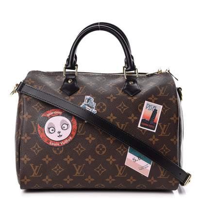 Louis Vuitton Monogram My World Tour Speedy Bandouliere 30 Black 1 of 11