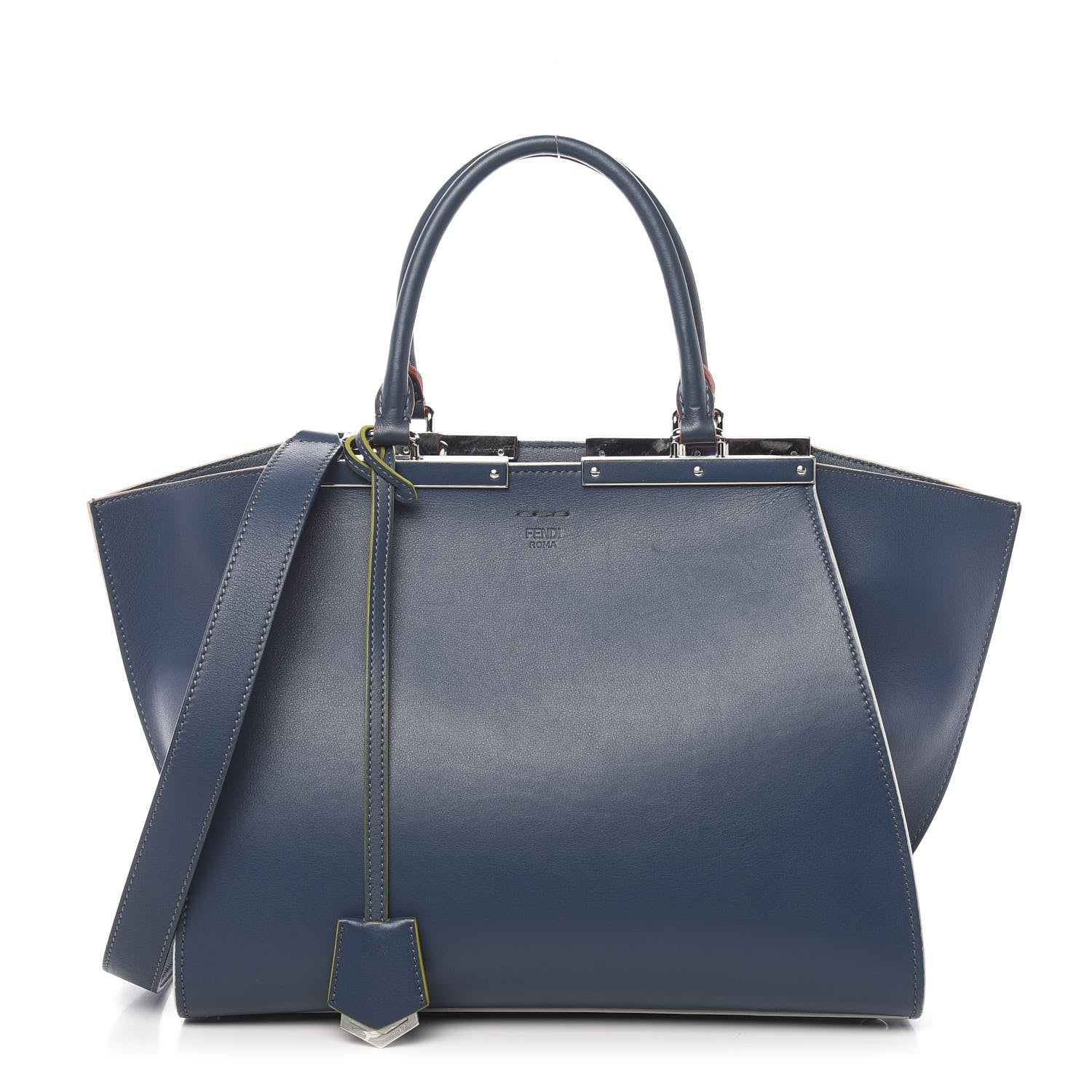 Fendi Vitello Dolce Century Petite 3Jours Tote Pavone 1 of 11