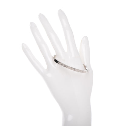 Cartier 18K White Gold Small LOVE Bracelet 16 2 of 5