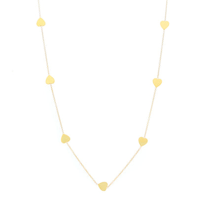 Jennifer Meyer 18K Yellow Gold Heart By The Inch Necklace 1 of 4