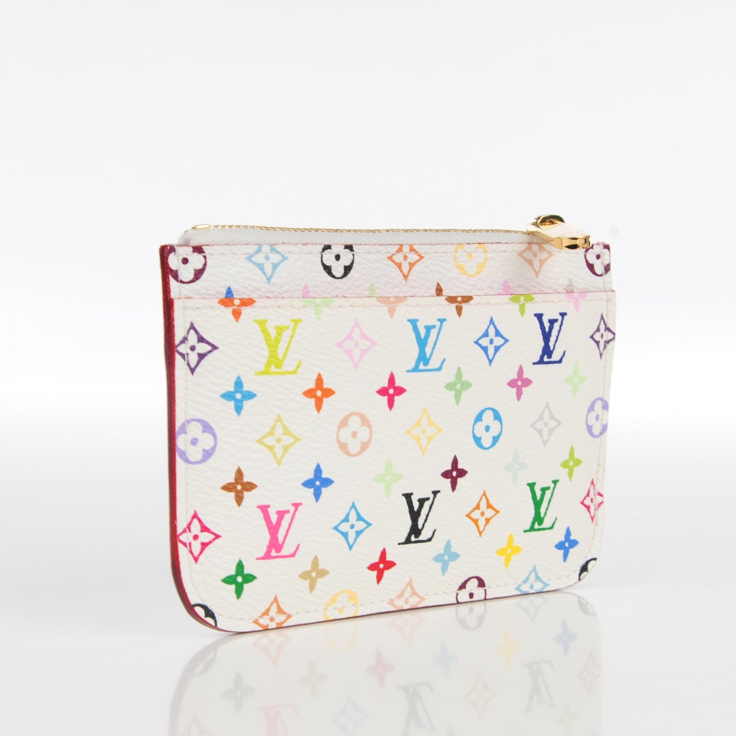 Monogram Multicolor Key Pouch White Litchi