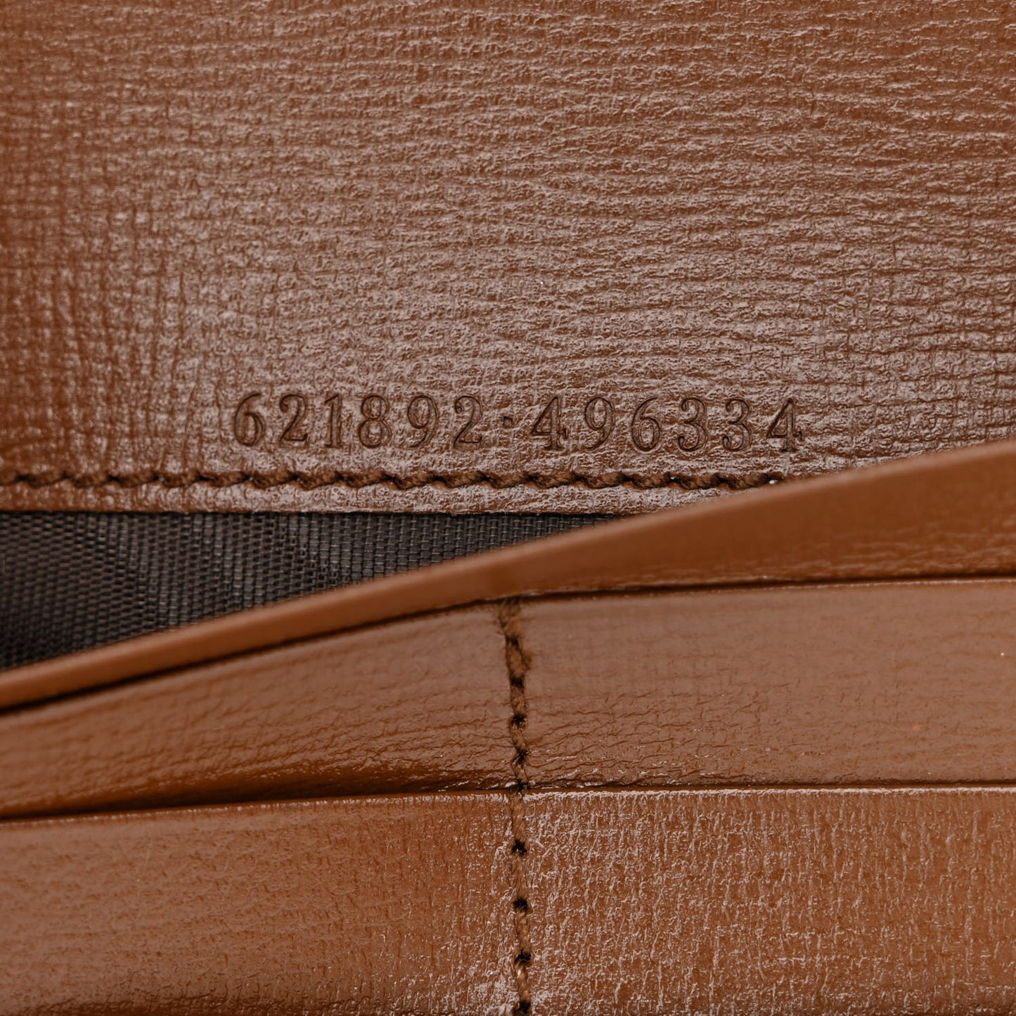 GG Supreme Monogram Azalea Calfskin Horsebit 1955 Wallet On Chain Beige Ebony Brown Sugar