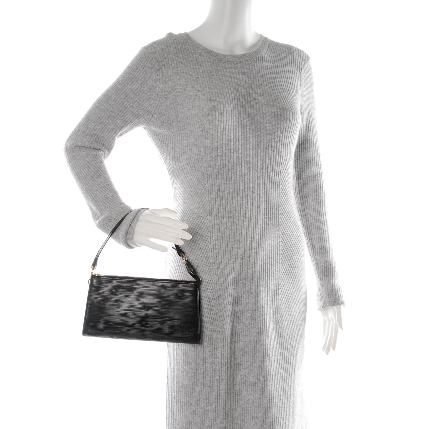 Louis Vuitton Epi Pochette Accessories 24 Black 2 of 8