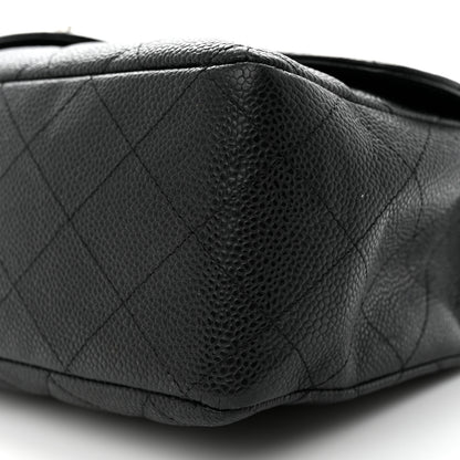 Chanel Caviar Quilted Jumbo Single Flap Black 10 of 13