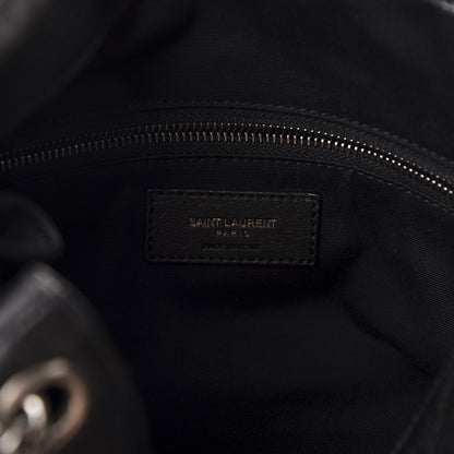 Saint Laurent Pebbled Lambskin Chevron Monogram Large Nolita Black 8 of 10
