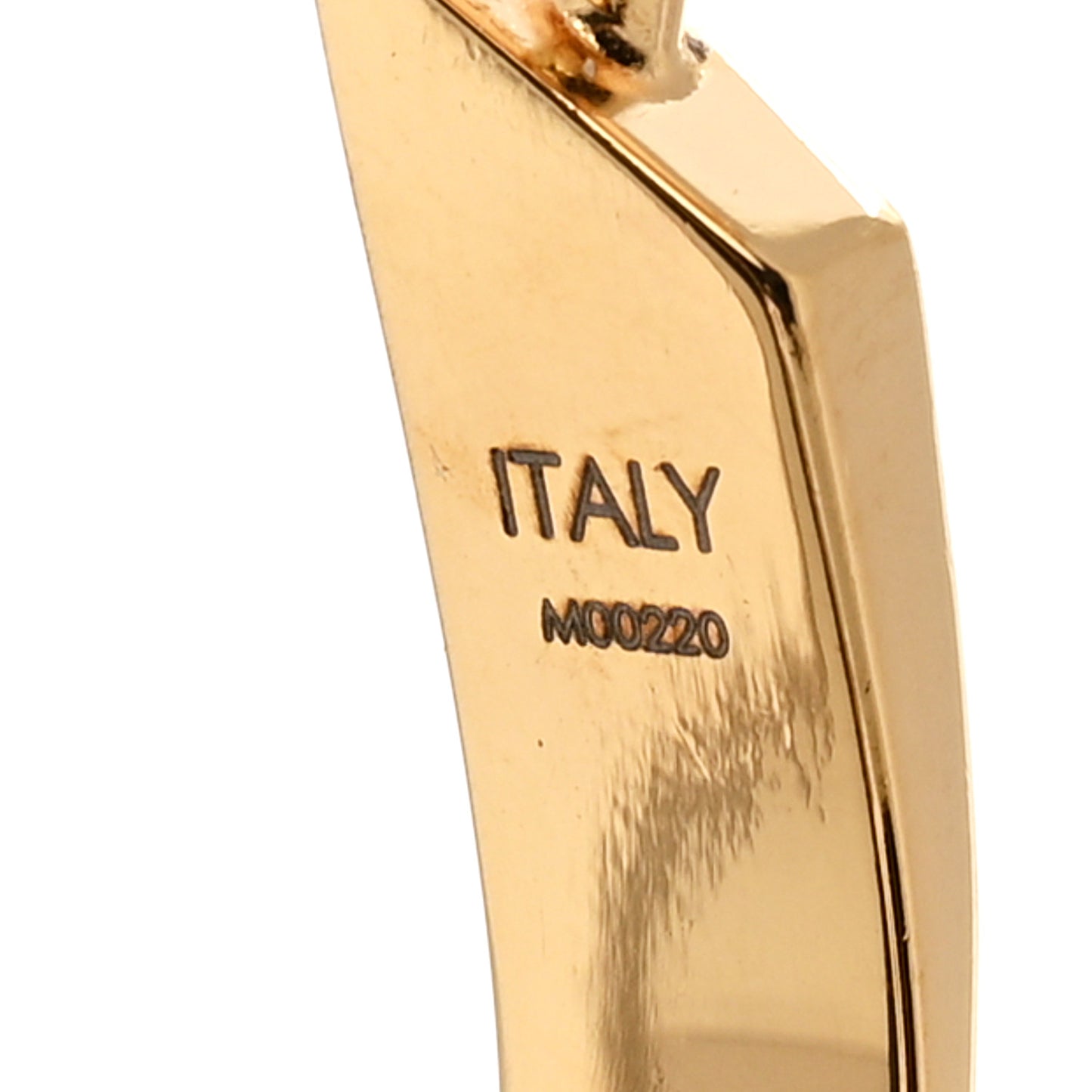 Metal Nanogram Hoop Earrings Gold