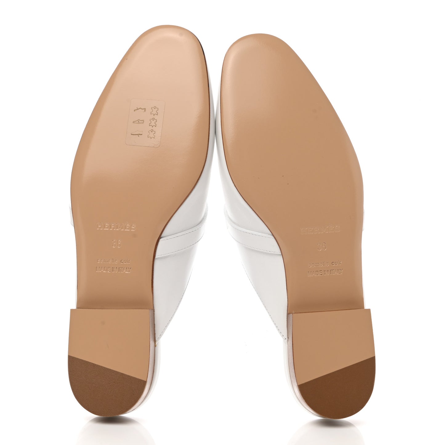 Calfskin Oz Mules 36 White