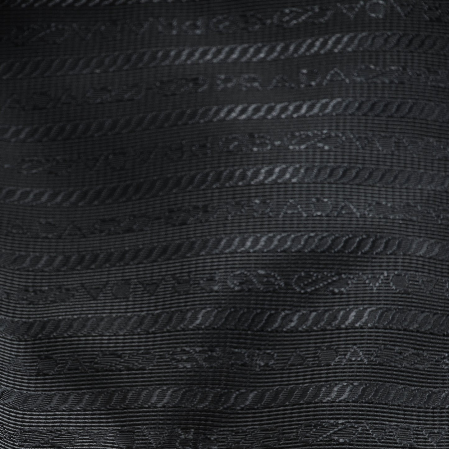 Tessuto Nylon Chevron Shoulder Bag Nero Black