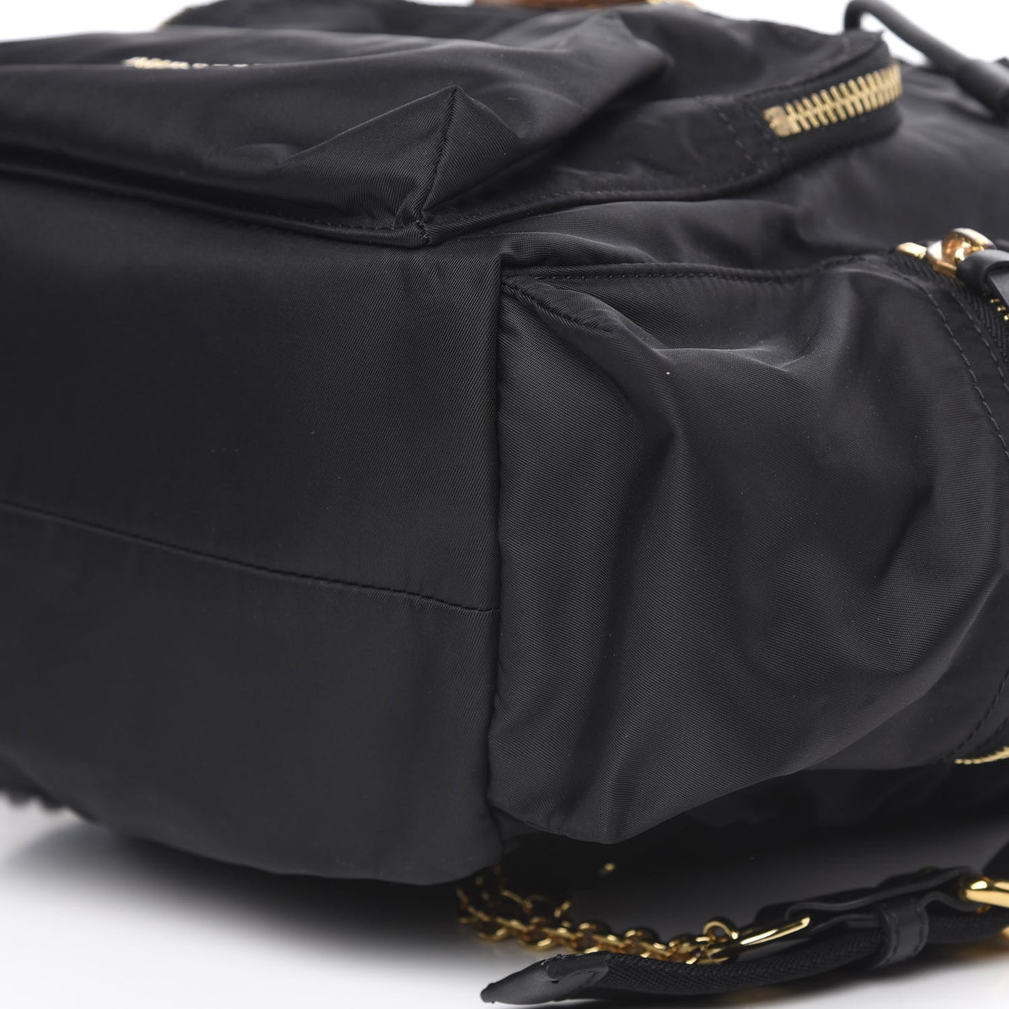Nylon Large Rucksack Backpack Black