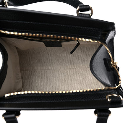 Gucci Dollar Calfskin Medium Soho Top Handle Satchel Black 5 of 9