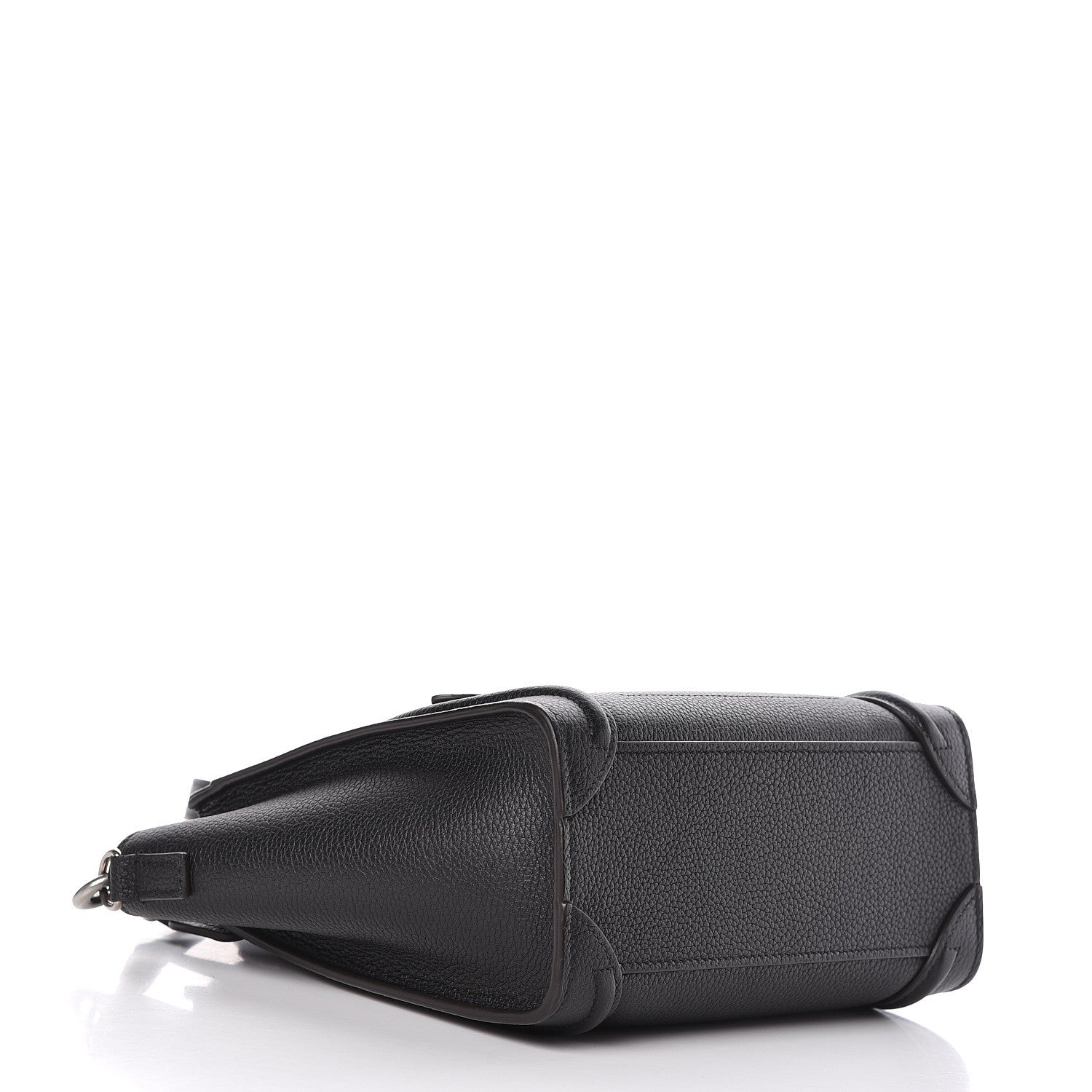 Celine Drummed Calfskin Nano Luggage Black 4 of 9