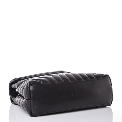 Saint Laurent Calfskin Y Quilted Monogram Medium Loulou Chain Satchel Black 4 of 10