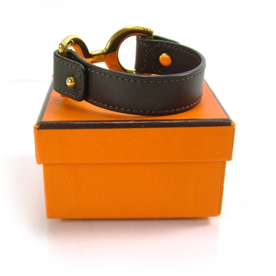 Leather Equestrian Gold Plated Cuff