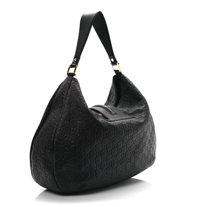 Gucci Guccissima Large New Ladies Web Hobo Black 3 of 13