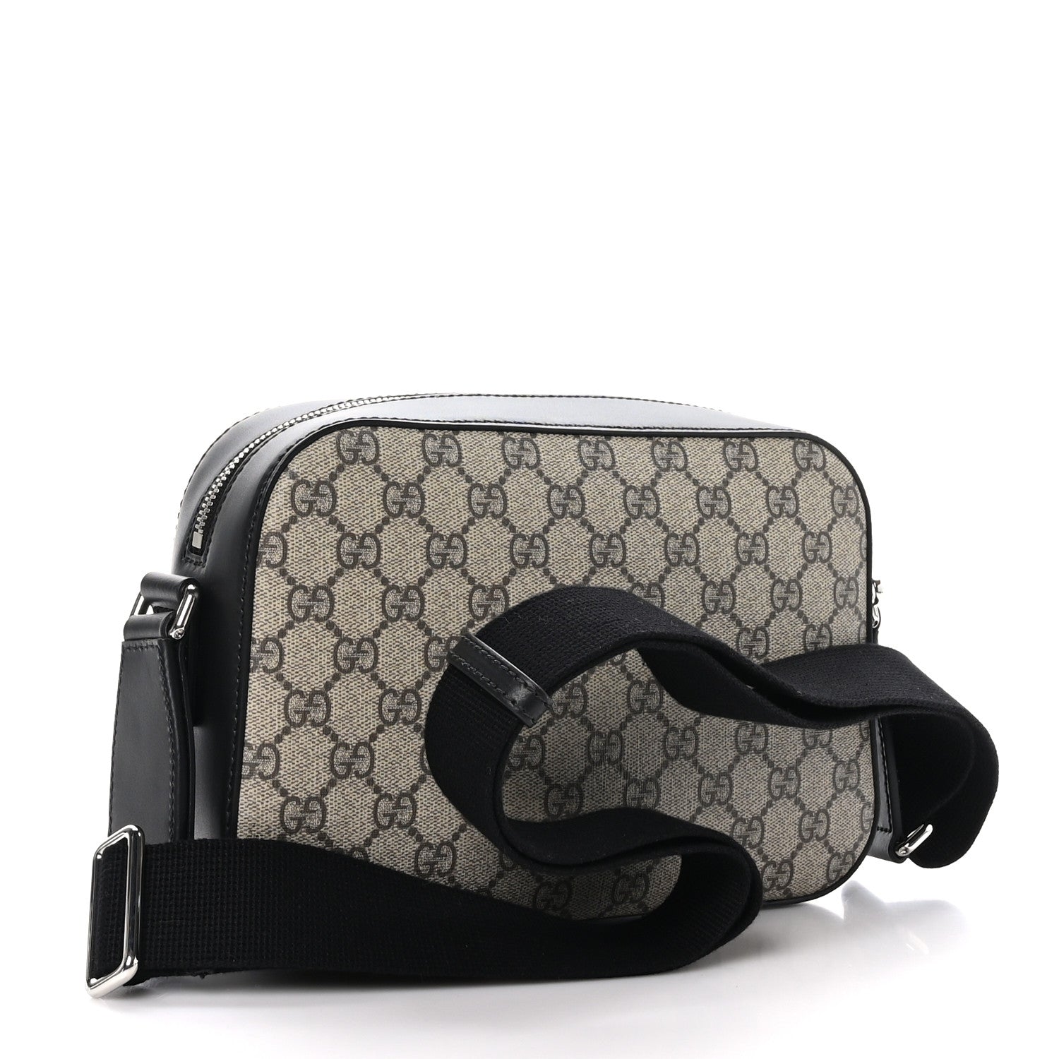 Gucci GG Supreme Monogram Camera Bag Beige Black 3 of 9