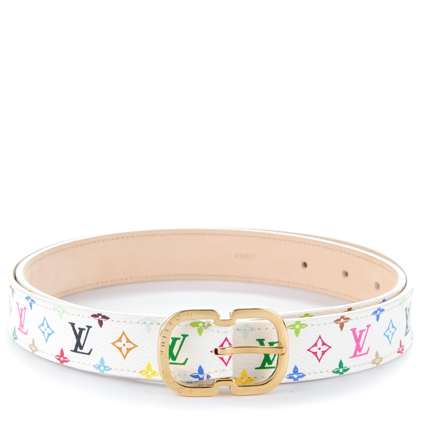 Monogram Multicolor Mini 25mm Belt 90 36 White