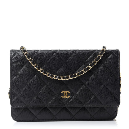 Chanel Caviar Quilted Wallet On Chain WOC Black 1 of 14