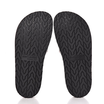 Saint Laurent Calfskin Monogram Jimmy Joan Slide Sandals 37 New Papaya 6 of 9