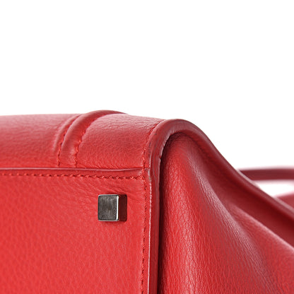 Celine Supple Calfskin Medium Phantom Luggage Vermillion 12 of 13