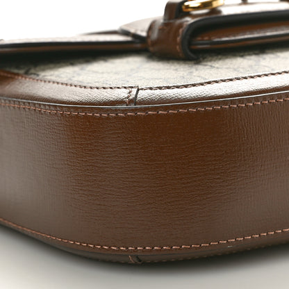 Gucci GG Supreme Monogram Web Mini Horsebit 1955 Shoulder Bag Beige Brown Sugar 9 of 10