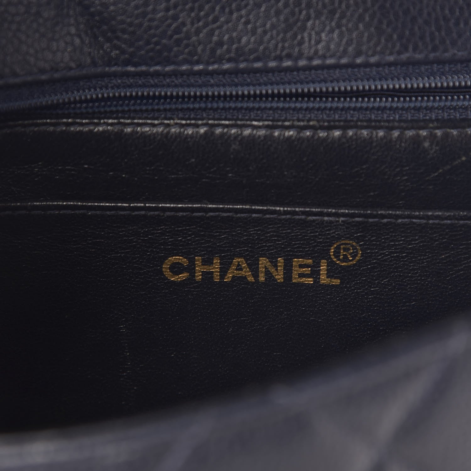 Chanel Caviar Quilted Small Single Flap Navy 6 of 13