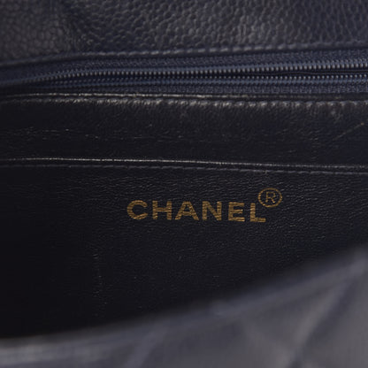 Chanel Caviar Quilted Small Single Flap Navy 6 of 13