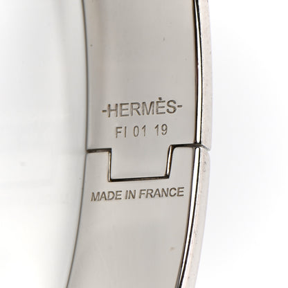 Hermes Enamel Narrow Clic Clac H Bracelet GM White 4 of 5