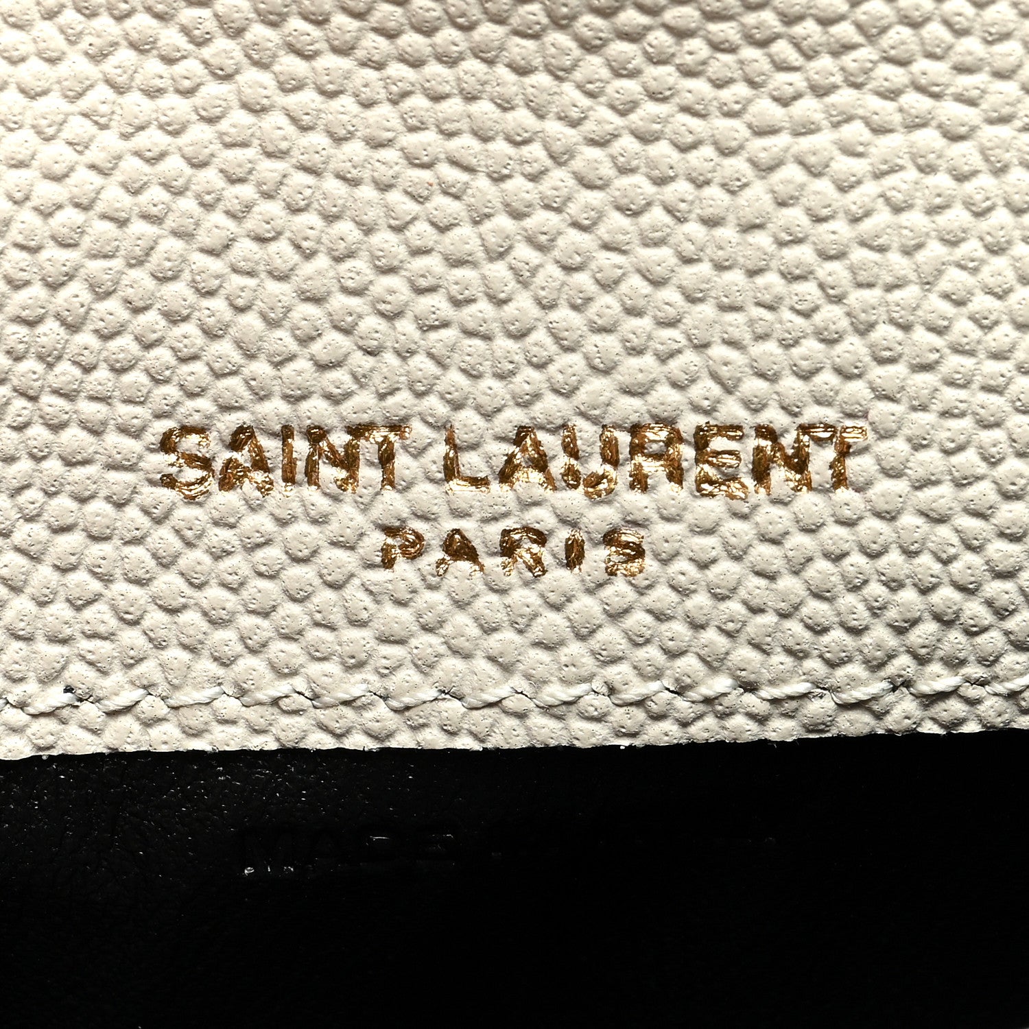 Saint Laurent Grain De Poudre Uptown Monogram Card Case Blanc Vintage 7 of 8