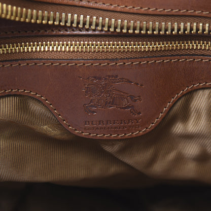 Burberry Calfskin Studded Satchel Brown 6 of 13