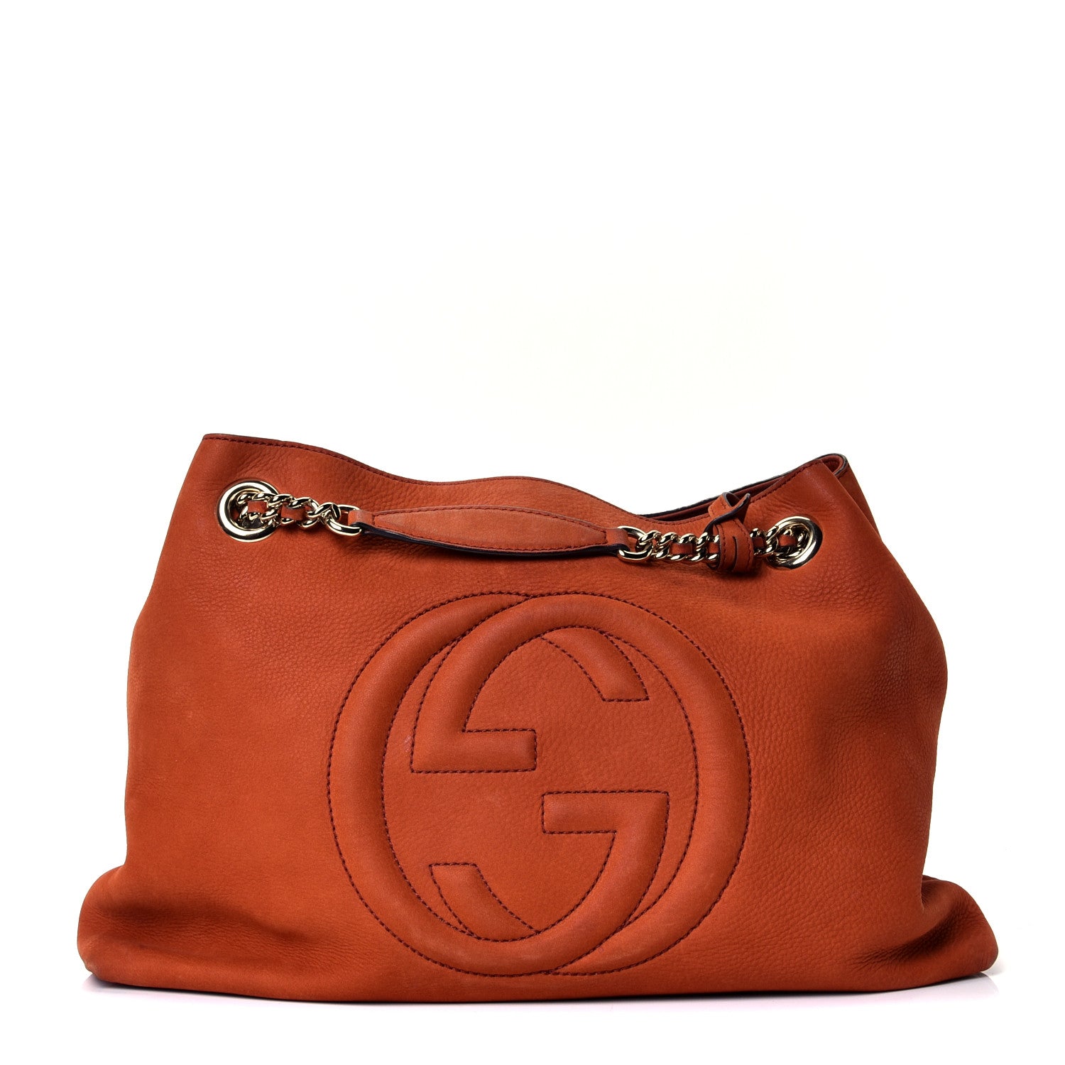 Gucci Vitello Range Medium Soho Chain Shoulder Bag Old Whisky 1 of 4