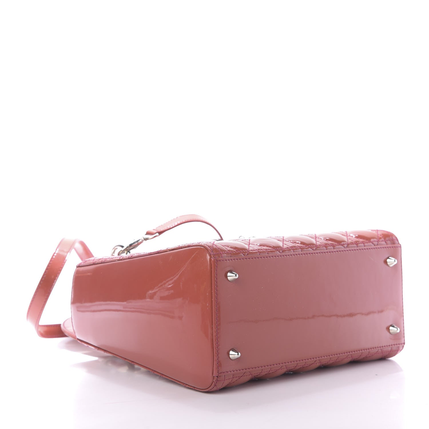 Christian Dior Patent Cannage Medium Lady Dior Pink 4 of 15