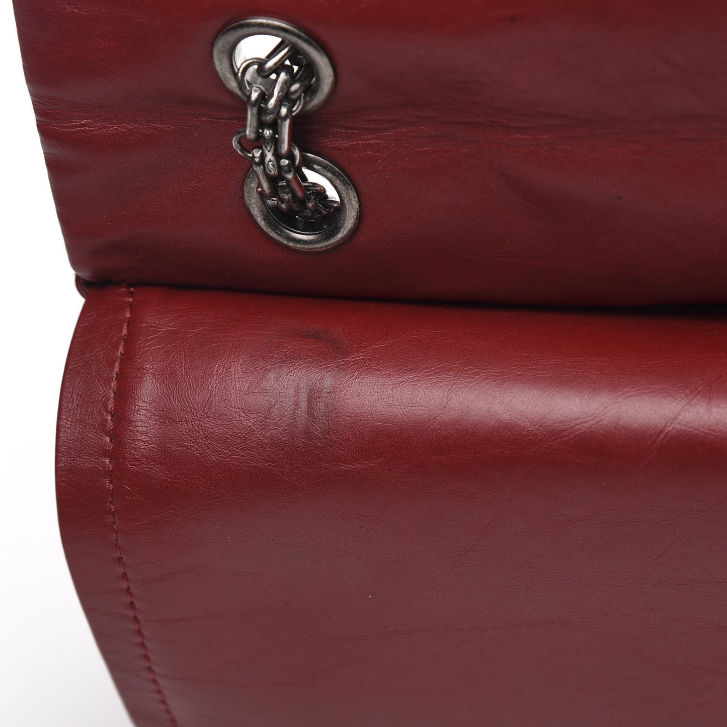 Aged Calfskin Quilted 2.55 Reissue 227 Flap Red