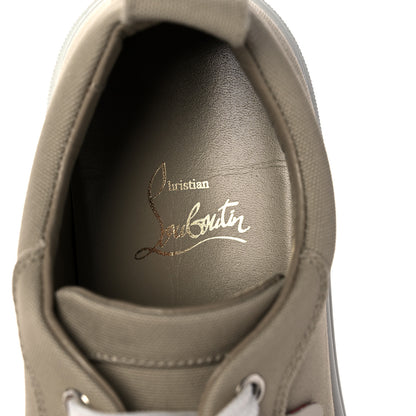 Christian Louboutin Canvas Simplerui Flat Sneakers 38.5 Beige White 7 of 8