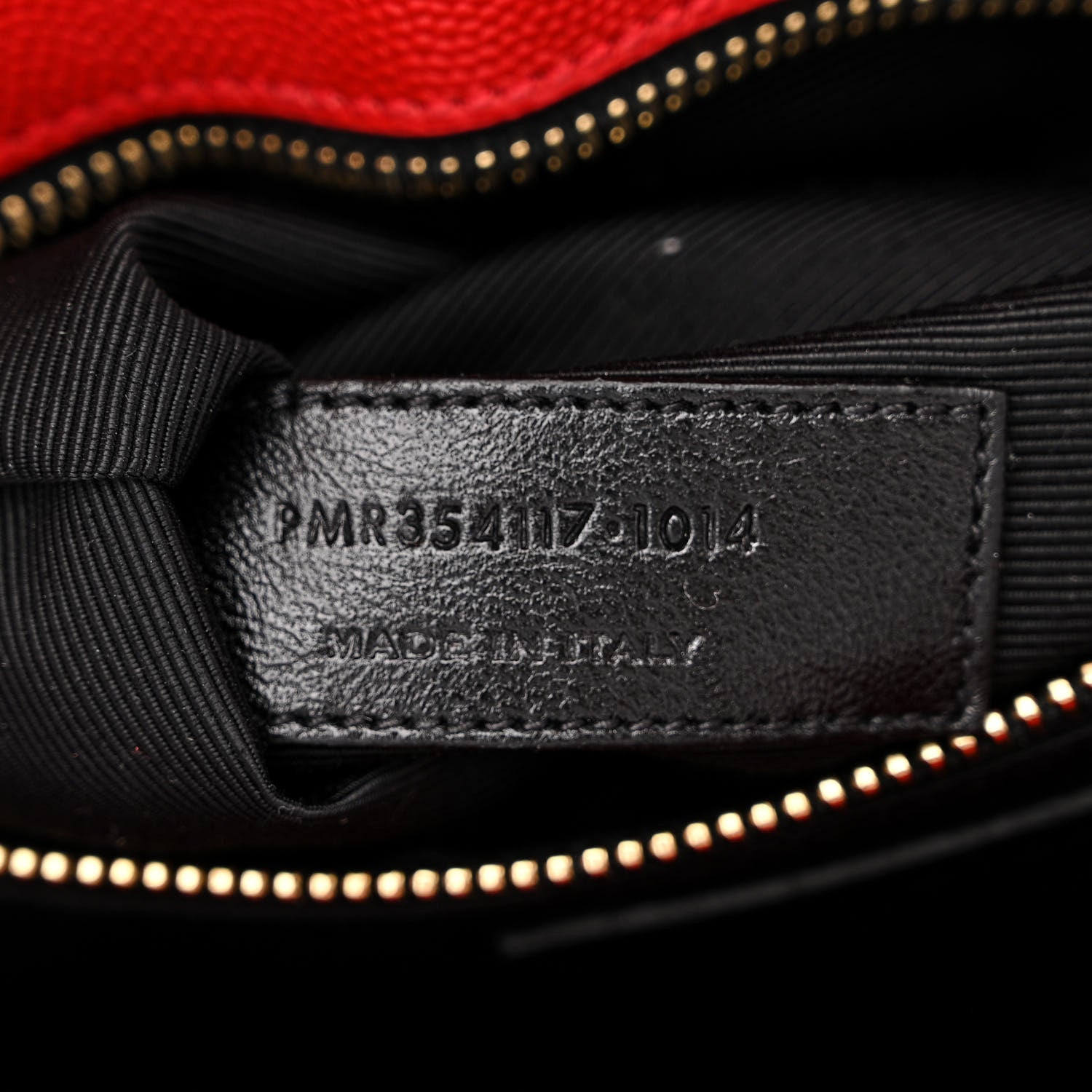 Saint Laurent Grain De Poudre Matelasse Chevron Monogram Shopping Bag Red 7 of 10