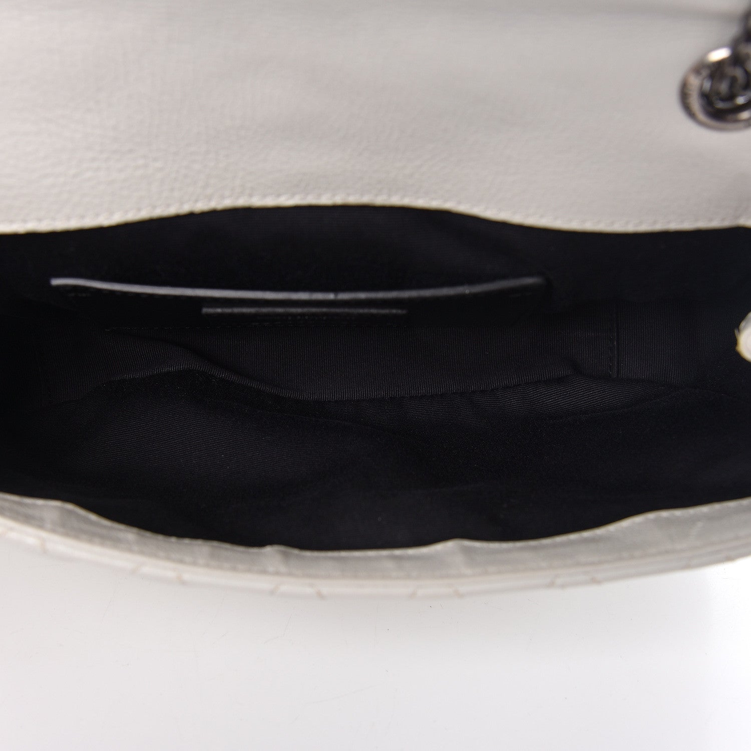 Saint Laurent Sheepskin Medium Tri-Quilt College Monogram Satchel Porcellana 5 of 12