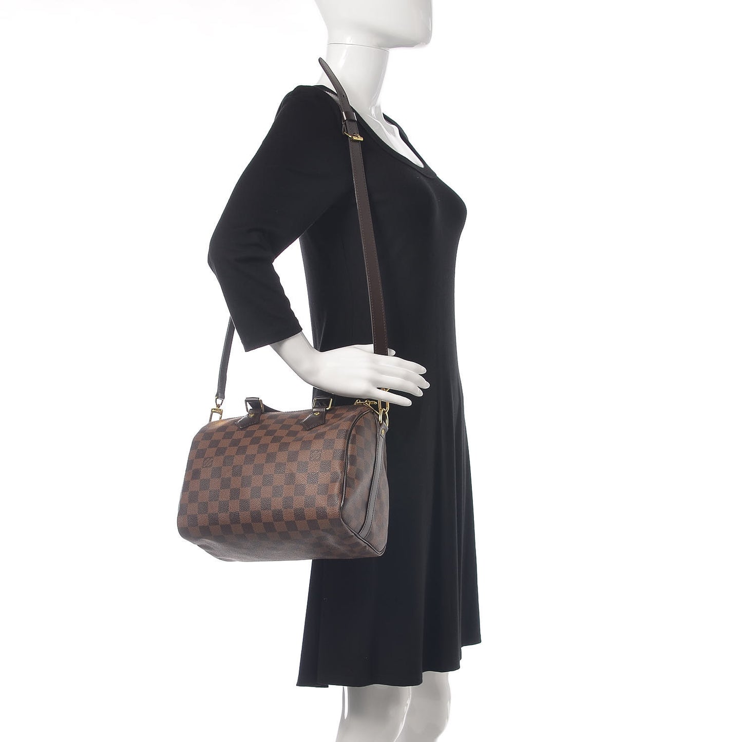 Damier Ebene Speedy Bandouliere 25