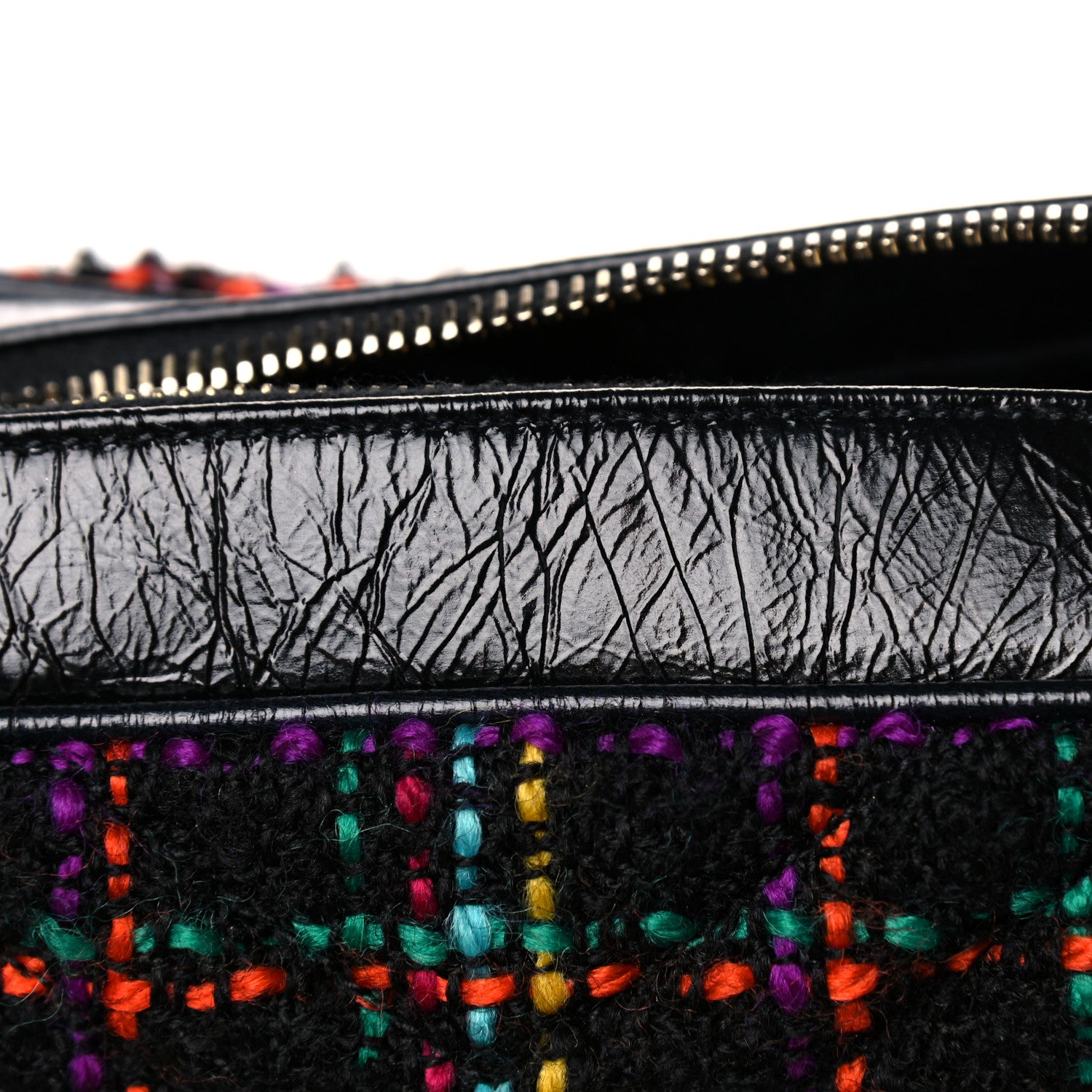 Saint Laurent Tweed Calfskin Monogram Lou Camera Bag Black 13 of 13