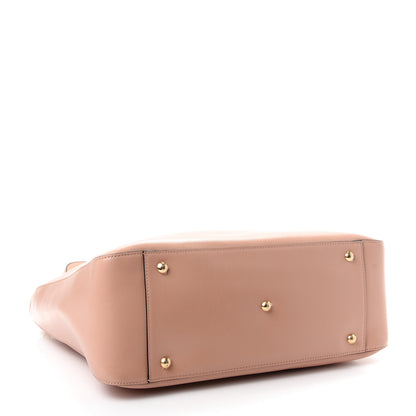Fendi Vitello Glacier Medium FF Tote Rosa Bourbon 4 of 9