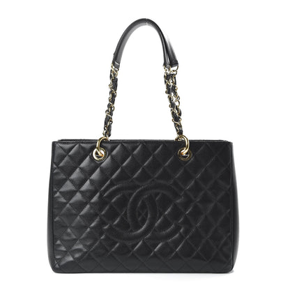 Chanel Caviar Quilted Grand Shopping Tote GST Black 1 of 12