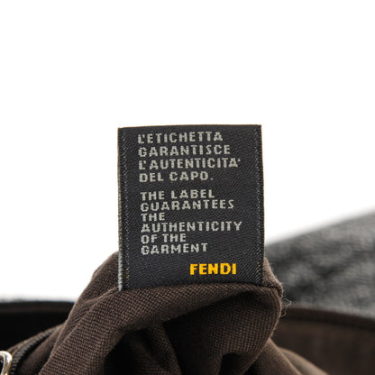 Fendi Vitello Naplak Large Convertible Baguette Black 9 of 16